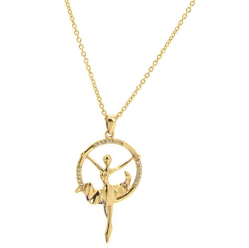 ROSY GOLD CZ CRYSTAL NECKLACE