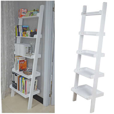 Wooden Ladder Bookshelf