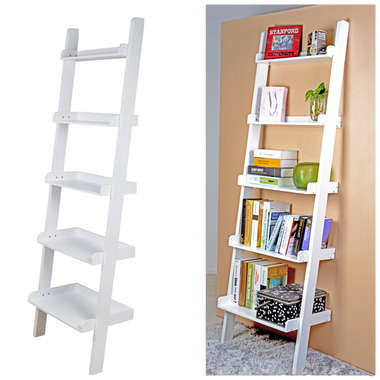 Wooden Ladder Bookshelf