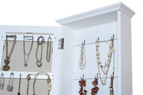 Wooden mirror key cabinet