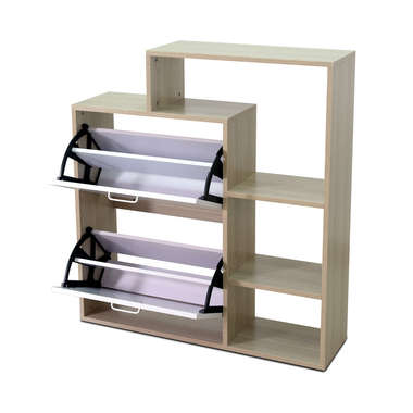 2 Door Shoe Cabinet With Storage Shelf