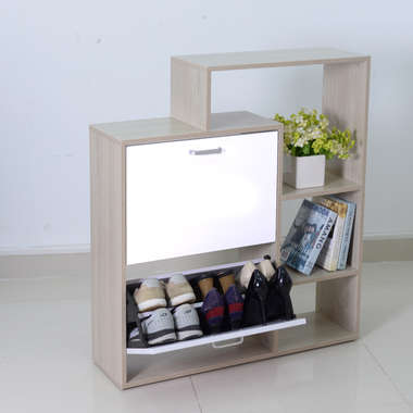 2 Door Shoe Cabinet With Storage Shelf
