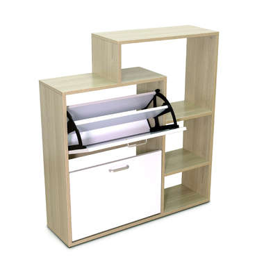 2 Door Shoe Cabinet With Storage Shelf