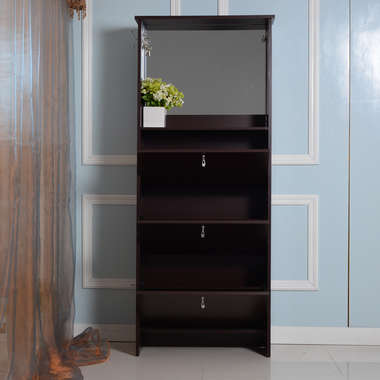3 Door Shoe Cabinet With  Dressing Mirror
