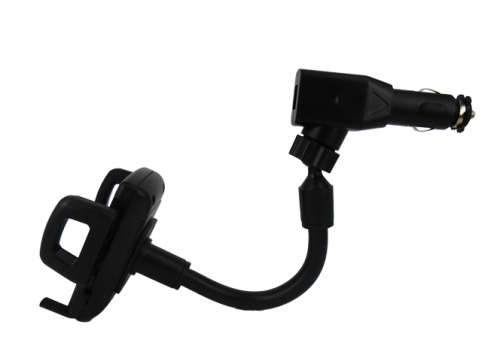 Car Charger Holder with Dual USB port and one Cigarette Lighter