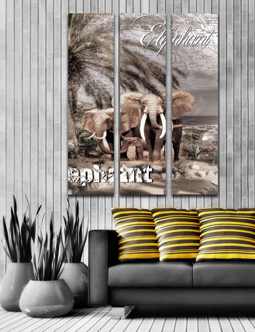 90CM X 120CM 3 PANEL CANVAS