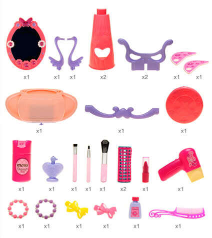 Girls 28pcs Musical Dream Dresser With Lighting