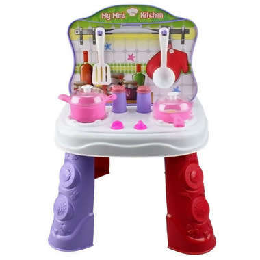 Girl's 26Pcs Kitchen and Dresser 2 in 1 Set