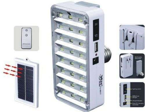 Solar&Rechargeable LED | Emergency Bulb With Remote