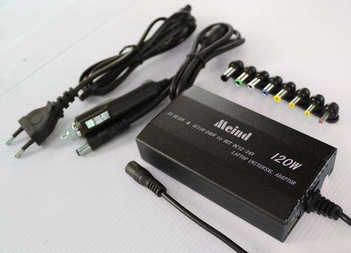 120W CAR AND HOME UNIVERSAL LAPTOP ADAPTOR +extra adapter