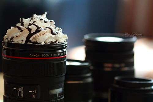 Free Shipping- Camera Lens Cup Coffee Tea Travel Mug Stainless Steel Thermos & Lens Lid