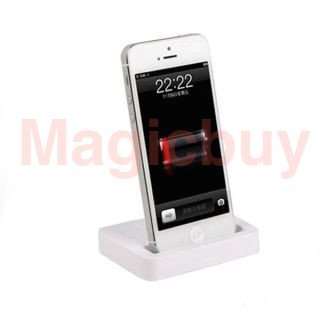 Brand New Desk Top Table Top Cell Phone Dock Fits the Apple iPhone 5 5S 5C ONLY!!! Works with any standard 8 pin data cable and wall adapter/charger Full functionality of your phone while its charging in the dock No more muffled sound from rear speakers when your phone is laying on your desk charging