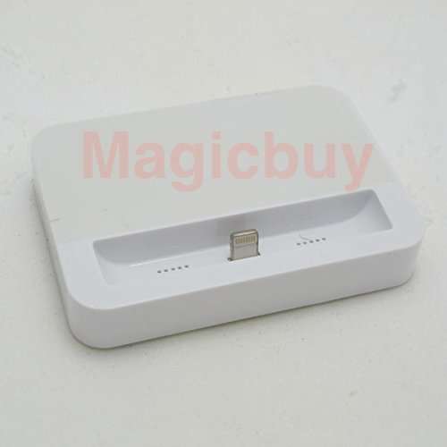 New White Desktop Table Top Charger Cradle Docking Station for Apple iPhone 5 /5S /5C/6