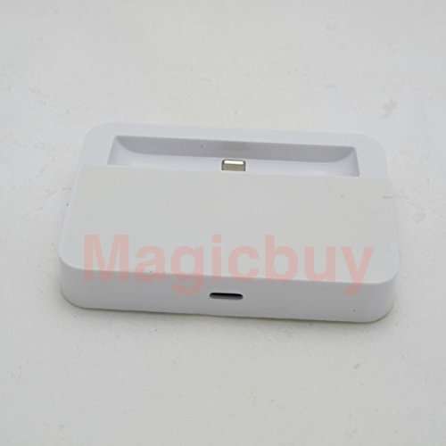 New White Desktop Table Top Charger Cradle Docking Station for Apple iPhone 5 /5S /5C/6