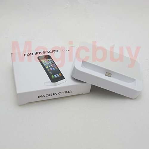 New White Desktop Table Top Charger Cradle Docking Station for Apple iPhone 5 /5S /5C/6