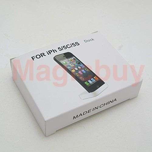 New White Desktop Table Top Charger Cradle Docking Station for Apple iPhone 5 /5S /5C/6
