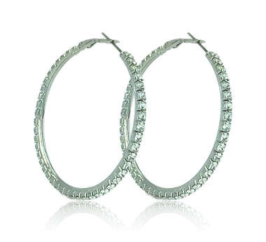 Crystal Loop Earrings with Swarovski Elements