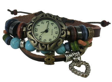 VINTAGE WATCH WITH HEART PENDANT