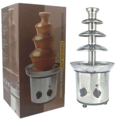 FOUR-TIER CHOCOLATE FOUNTAIN WITH HEATED BASIN