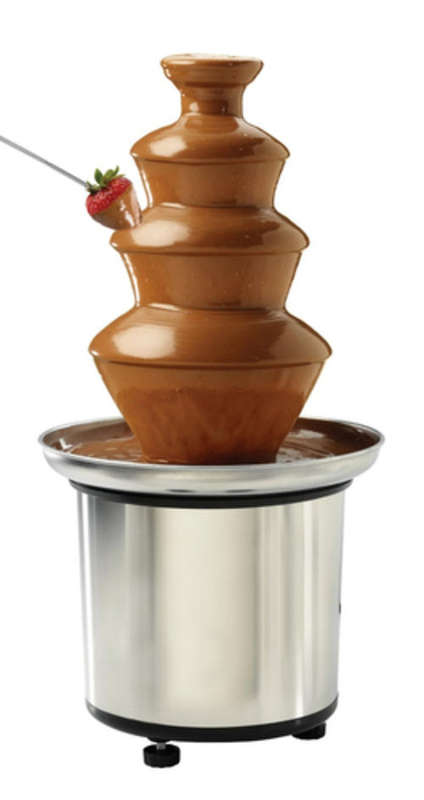 FOUR-TIER CHOCOLATE FOUNTAIN WITH HEATED BASIN