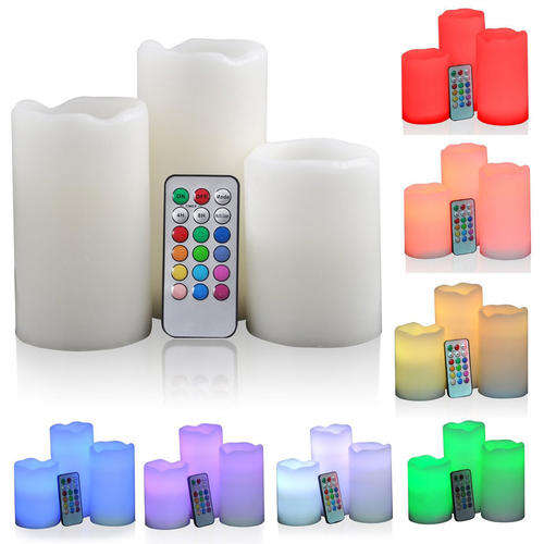 LAVENDER SCENTED LED COLOUR CHANGING CANDLES