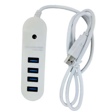 4 PORTS USB 3.0 HUB SUPER SPEED 5GBPS 480MBPS FOR LAPTOP DESKTOP PC SUPPORT 2TB