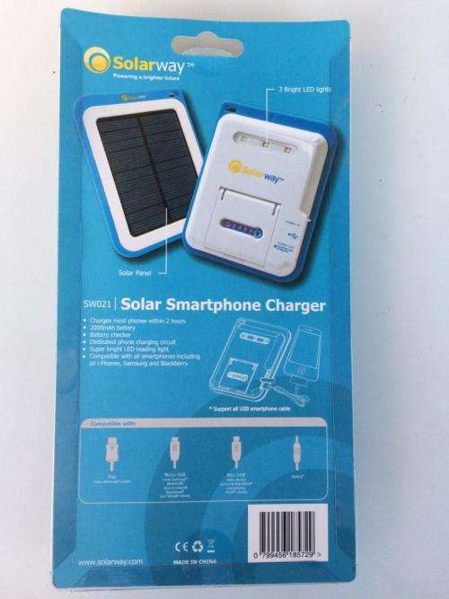 2000mah POWER BANK / SOLAR CELLULER CHARGER / LED LIGHT/