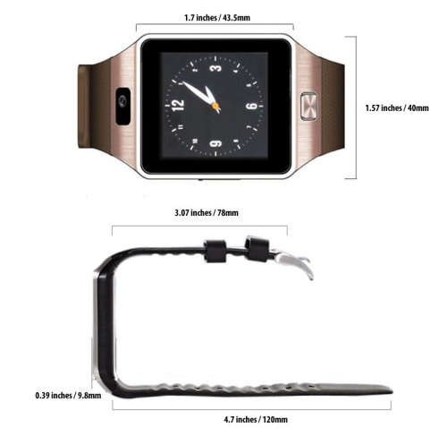 BLUETOOTH STAINLESS STEEL SMART WATCH / MULTI FUNCTION /RECHARGABLE