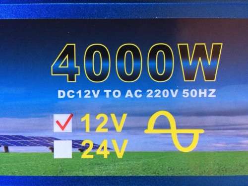 4000W CONTINUOUS /8000W SURGE POWER/ 12V-24V SINE WAVE...UPS INVERTER / CHARGER...Value R 7950.00