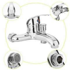 STAINLESS STEEL BATH MIXER WITH SHOWER HEAD EXTENSION AND HOSE....EXCELLENT QUALITY