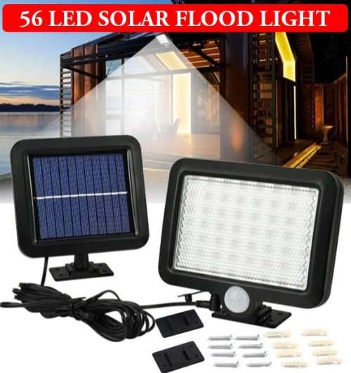 56 LED Multi functional SOLAR FLOOD LIGHT - PIR MOTION SENSOR-RAIN PROOF-EASY INSTALATION-LTD STOCK