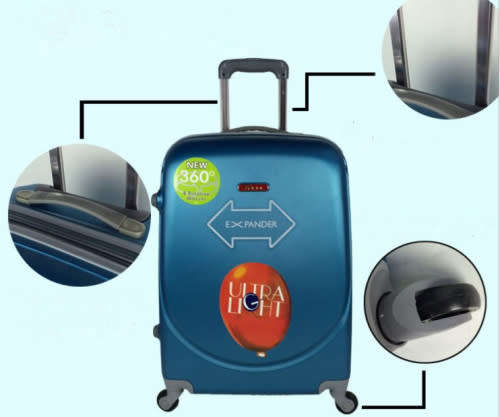 LIGHTWEIGHT FULLY LINED EXPANDABLE LUGGAGE SET OF 3 - 70cm , 60cm , 50cm ...