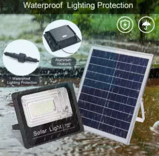 100W SOLAR FLOOD LIGHT ...SUPER BRIGHT..EASY INSTALLATION..WITH REMOTE