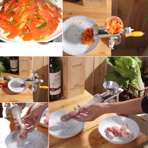 MEAT MINCER.. HIGH VOLUME...DURABLE WITH ATTACHMENTS..GRIND VEGGIES, MEAT, COFFEE BEANS AND MORE!
