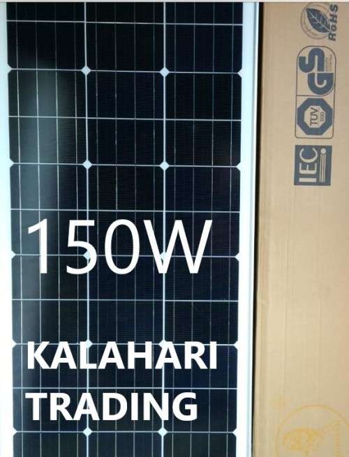 150W MONOCRYSTALLINE SOLAR PANEL-WITH CONNECTOR BOX , CABLES ,2 X CABLE CONNECTORS
