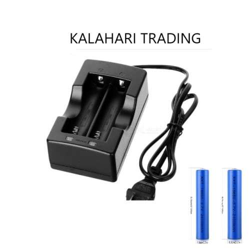 BATTERY CHARGER FOR 18650 BATTERIES...2 X RECHARGEABLE BATTERIES INCLUDES