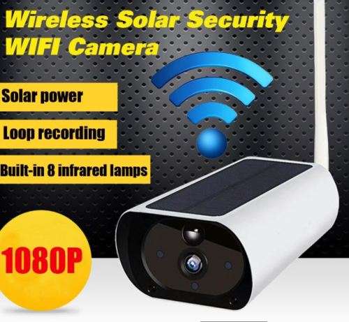 SOLAR SECURITY HD WIFI SURVEILLANCE CAMERA,NEVER RUNS OUT OF POWER - RECHARGE ITSELF EVERYDAY !!