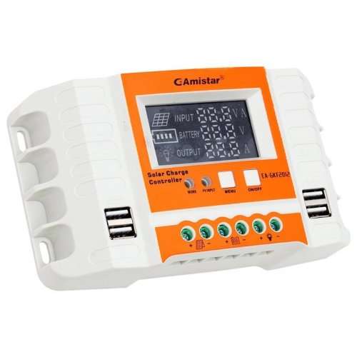 30A SOLAR CHARGE CONTROLLER...12V & 24V...4 x 5V-2A USB...LATEST UPGRADED SPEC !!