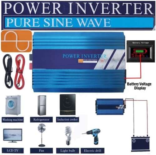 3kva/3000va PURE SINEWAVE POWER INVERTER 24v DC to AC 220v-XL 400 SOLAR  KIT-SOLAR HOME SYSTEM