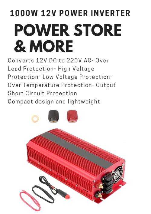 1000W POWER INVERTER  / 12V DC TO 220V AC / IDEAL FOR LIGHTING AND SMALL ITEMS /LTD STOCK !