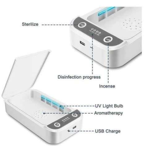 UVC DISINFECTION BOX...RAPID STERILIZATION FOR PHONES ,KEYS ,TOYS,MASKS,REMOTES ETC...