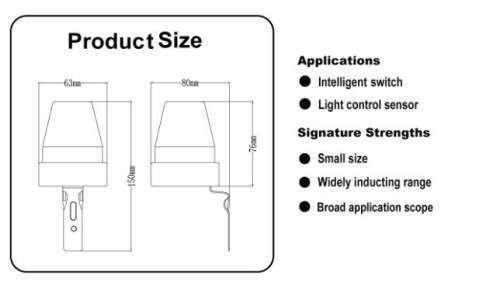 LIGHT CONTROL DAY-NIGHT SENSOR ...16A...WATERPROOF...UV RESISTANT...AUTO OFF IN THE DAY ,ON AT NIGHT