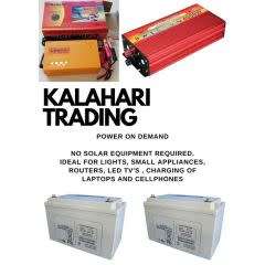 4000W XL-POWER INVERTER-2X120AH GEL BATTERIES-STANDBY HOME POWER SUPPLY-NO SOLAR EQUIPMENT REQUIRED