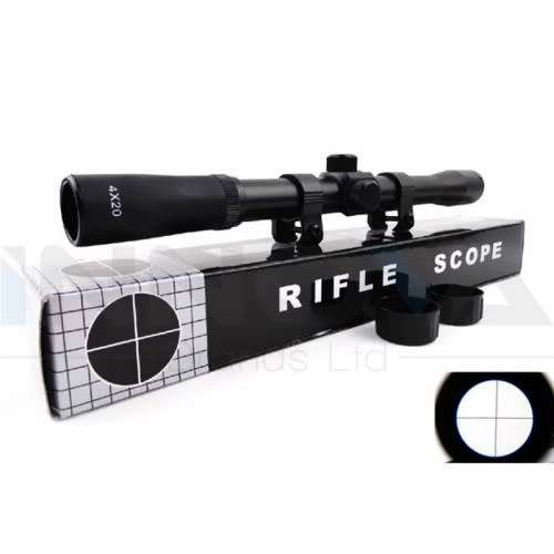 4 x 20 Rifle Scope - Made From Light weight ABS Material - Durable - Ideal for Air Rifle