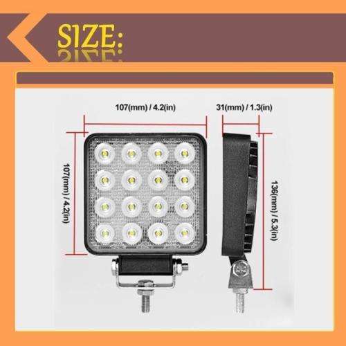 2 X QUAD / CAR /LDV 48W 5D PMMA LENS SUPER BRIGHT 16 LED LIGHTWEIGHT ALUMINIUM SPOT LIGHT