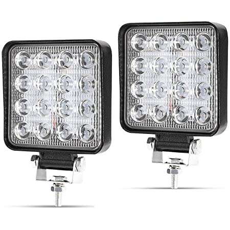 2 X QUAD / CAR /LDV 48W 5D PMMA LENS SUPER BRIGHT 16 LED LIGHTWEIGHT ALUMINIUM SPOT LIGHT