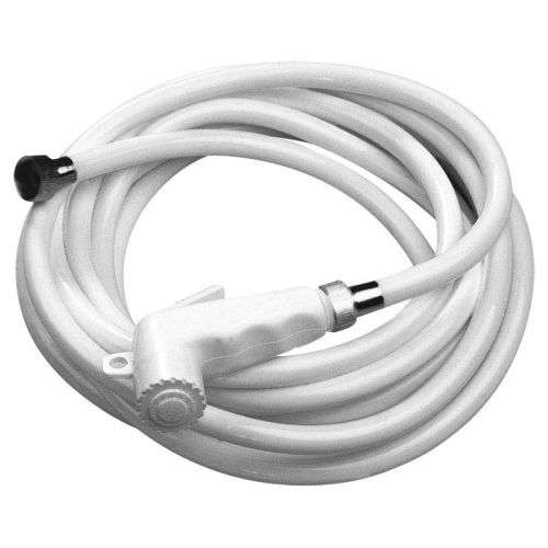 MILANO HANDHELD SHOWER HEAD AND 1METER FLEXI HOSE - IDEAL FOR BATHROOM / OUTDOOR BASIN / CAMPING USE