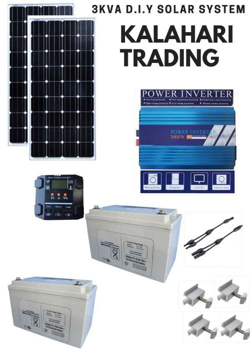 3000W 12V PURE SINEWAVE DC 12V to AC 220V - STD SOLAR D.I.Y KIT...POWER SYSTEM...THE SUN PAYS !!!