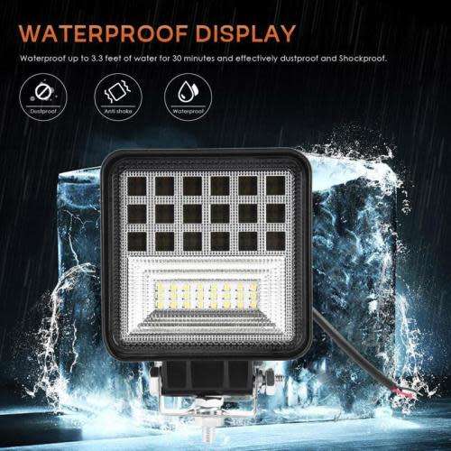 Spot Light For Truck-Car-Ldv-Quad-Offroad 125W 6500K Super Bright Square Advanced Technology LED`s