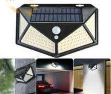 100 LED Solar Wall Lamp / 1000 LM / WALKWAY LIGHTS / GARDEN LIGHTS / CAMPING LIGHTS